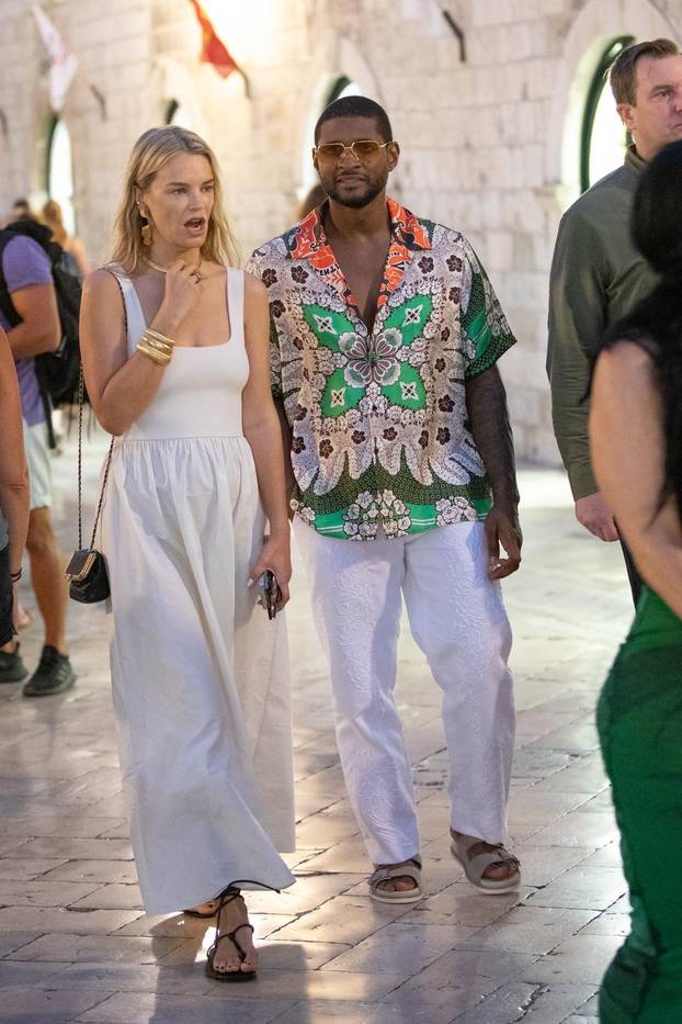 Dubrovnik: Usher i bivša manekenka Kelly Sawyer prošetali Stradunom