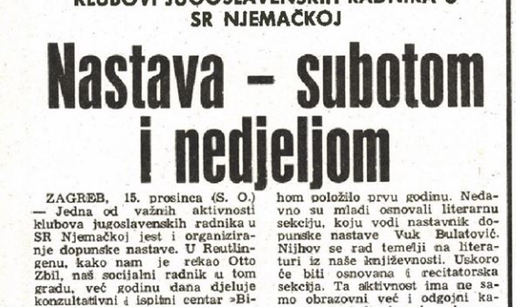 Djeca radnika u SR Njema&ccaron;koj i&scaron;la su u &scaron;kolu &ccaron;ak i vikendom