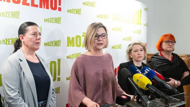 Zagreb: Konferencija za medije stranke Možemo! povodom Međunarodnog dana žena