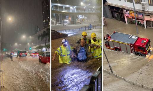 Hong Kong pod vodom: Bujice, odroni i crni alarm. 140 godina nije palo toliko kiše u gradu