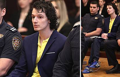 Zavadlav u sudnici vidno mršav i u žutoj košulji. Za svjedoke su pozvali njegovog oca i brata