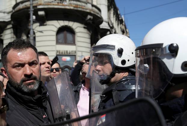 Protest against Serbian President Vucic in Belgrade