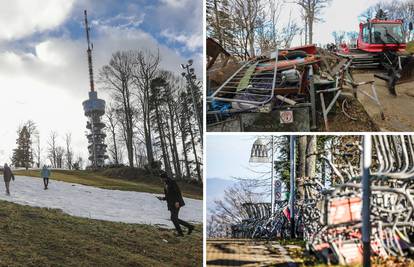 Ovo je Sljeme godinu dana od zadnje Snježne kraljice: Skijanja nema, a žičara stoji pokidana...