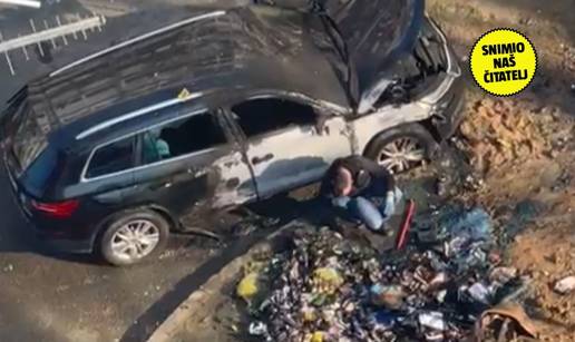 Vatrena drama usred Zagreba: Požar 'gutao' auto i kontejnere
