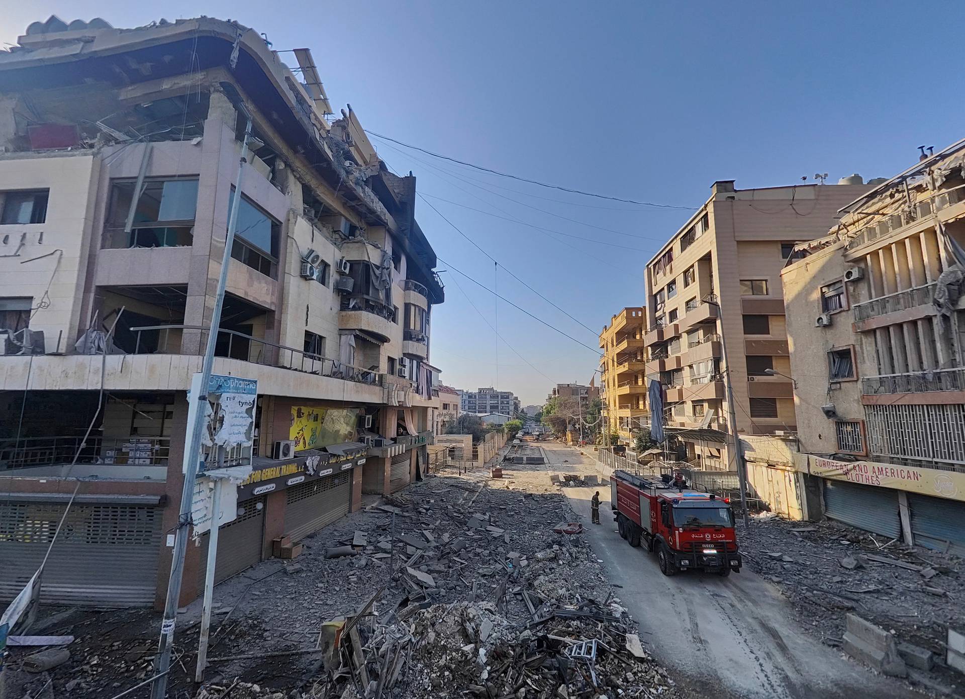 Aftermath of Israeli strikes on Beirut's southern suburbs