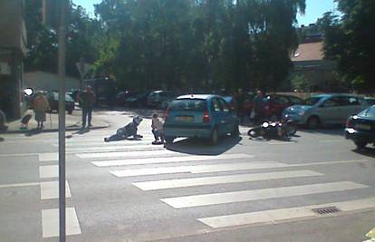 Zagreb: Motorom naletio na Citroen, vozač ozlijeđen
