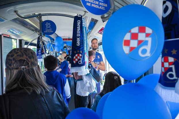 Zagreb: Proslava 115. rođendana GNK Dinamo uz vožnju rođendanskim tramvajem 