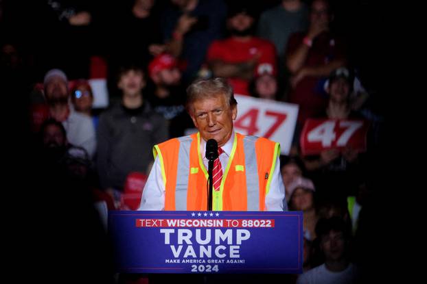 Republican presidential nominee and former U.S. President Donald Trump campaigns in Green Bay, Wisconsin