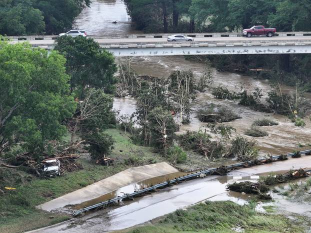 Flash flooding in Comfort, Texas