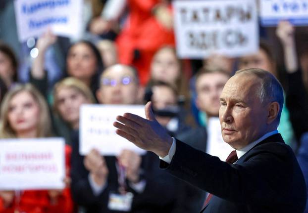 Russian President Putin holds the annual press conference in Moscow