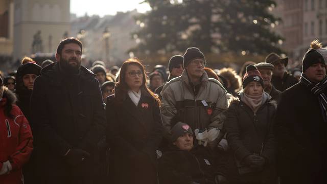 Mayor Pawel Adamowicz funeral service in Gdansk