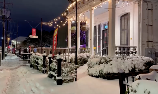 VIDEO Kakva zimska idila! Snijeg zabijelio New Orleans: 'Ovo još nikad nisam vidio...'