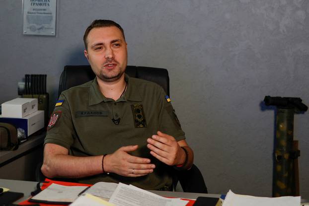 FILE PHOTO: Ukraine's Military Intelligence chief Budanov speaks during an interview with Reuters in Kyiv