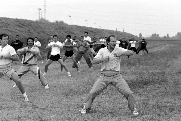 Zagreb: Vjekoslav Šafranić, osnivač prve zaštitarske tvrtke u Hrvatskoj, rujan 1990.
