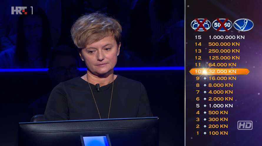 Počeo je Milijunaš: Mirella iz Splita osvojila je 32.000 kuna