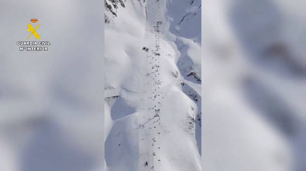 A ski lift collapses at a resort in the Spanish region of Aragon