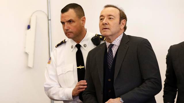 Actor Kevin Spacey is arraigned on a sexual assault charge at Nantucket District Court in Nantucket