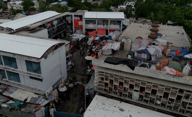 Violence-displaced victims shelter in Port-au-Prince
