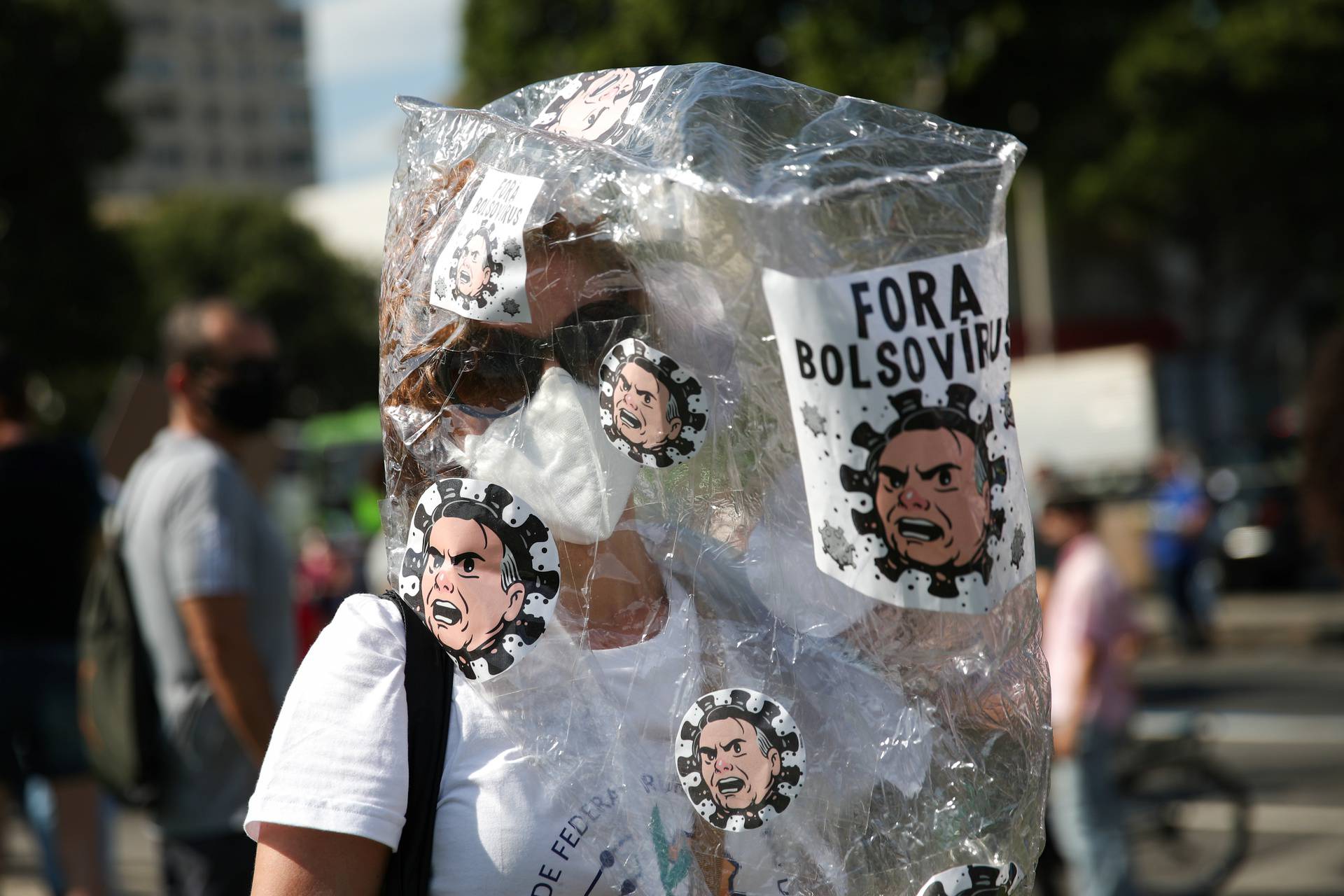 Protest against Brazil's President Bolsonaro, in Rio de Janeiro