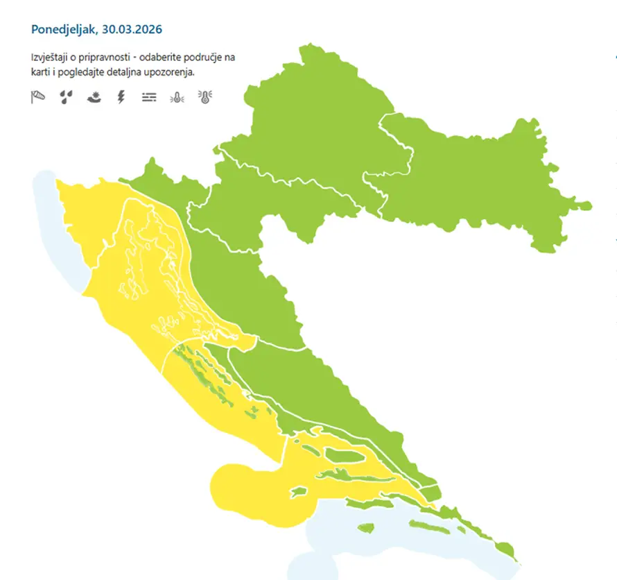 STIŽE POGORŠANJE Jaka bura, DHMZ upalio i crveni alarm! 'Čuvajte se letećih krhotina'