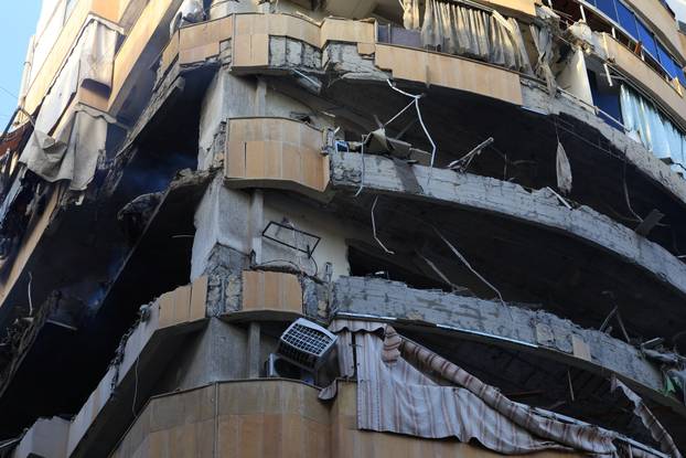 Aftermath of an Israeli strike, in Beirut