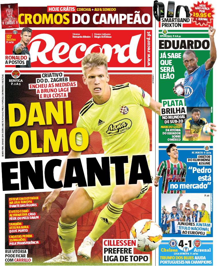 Dinamov dragulj na naslovnici u Portugalu: Olma želi Benfica