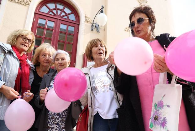 Šibenik: 25. Dan ružičaste vrpce obilježen ispred kazališta edukativnim materijalom i ružičastim vrpcama