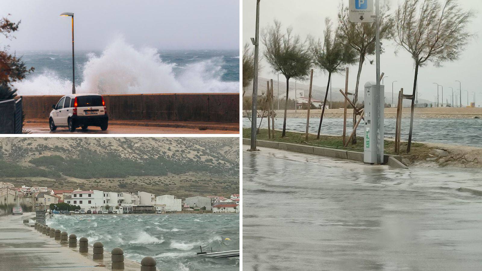 UŽIVO Diljem obale poplavljene ceste, tržnice i kafići. U Bakru zabilježena povijesna plima