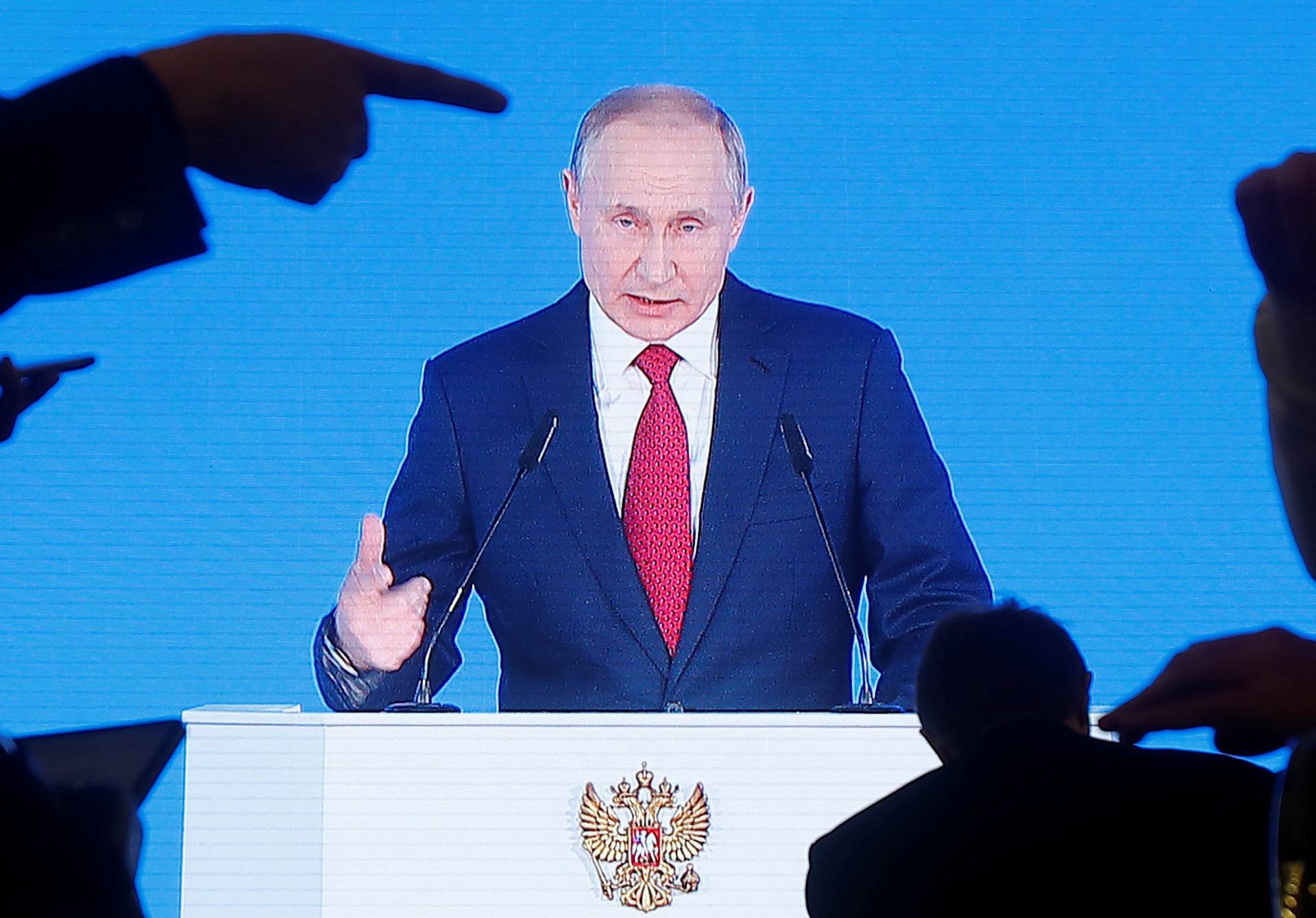 Russian President Vladimir Putin delivers his annual state of the nation address to the Federal Assembly in Moscow