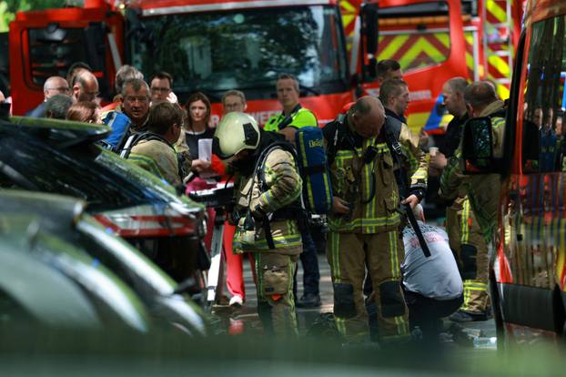 Fire in an housing building in Antwerp