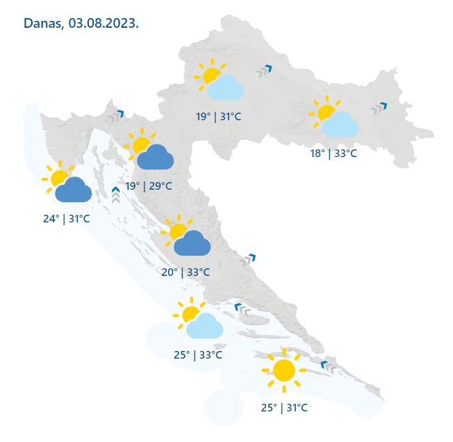 Za dvije regije narančasti alarm za petak: Sutra novo nevrijeme, jaka kiša može donijeti poplave