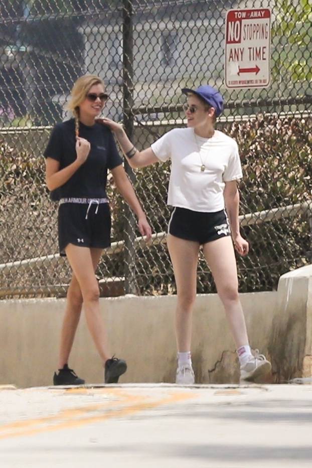 *EXCLUSIVE* Kristen Stewart and Stella Maxwell keep close during a hike together