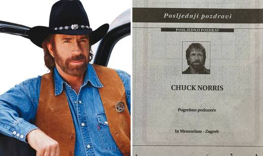 FOTO U Ve&ccaron;ernjem objavljena osmrtnica Chuck Norrisu