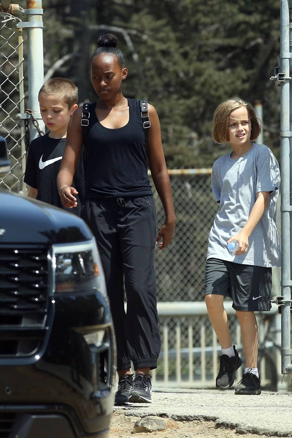 *EXCLUSIVE* Angelina Jolie enjoys a hike with her kids on Labor Day