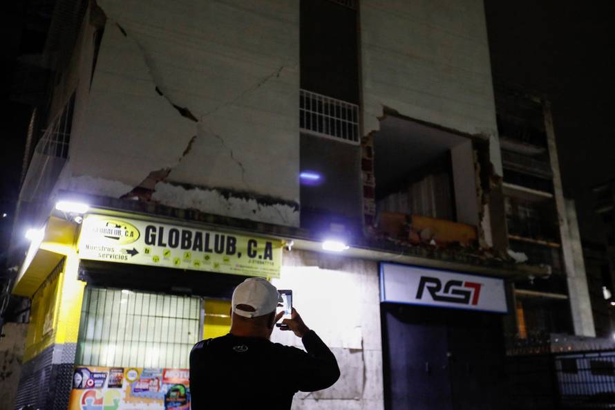 Aftermath of an earthquake in Caracas