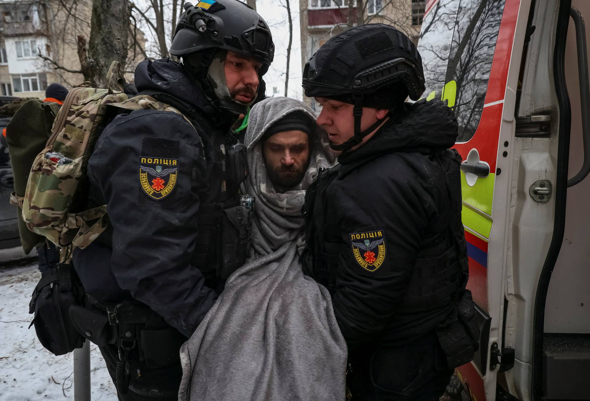 Aftermath of a Russian missile attack in Kharkiv