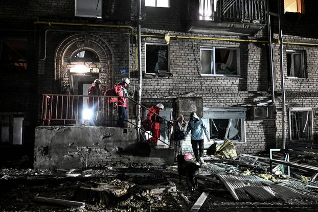 Aftermath of a Russian drone attack in Zaporizhzhia