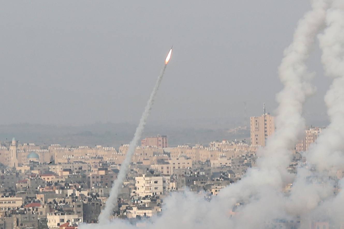 Rockets are launched into Israel, in Gaza