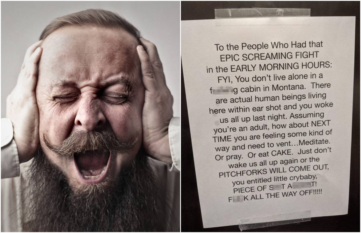 Susjedima koji se svađaju usred noći napisao urnebesnu poruku: 'A da meditirate ili se molite?'