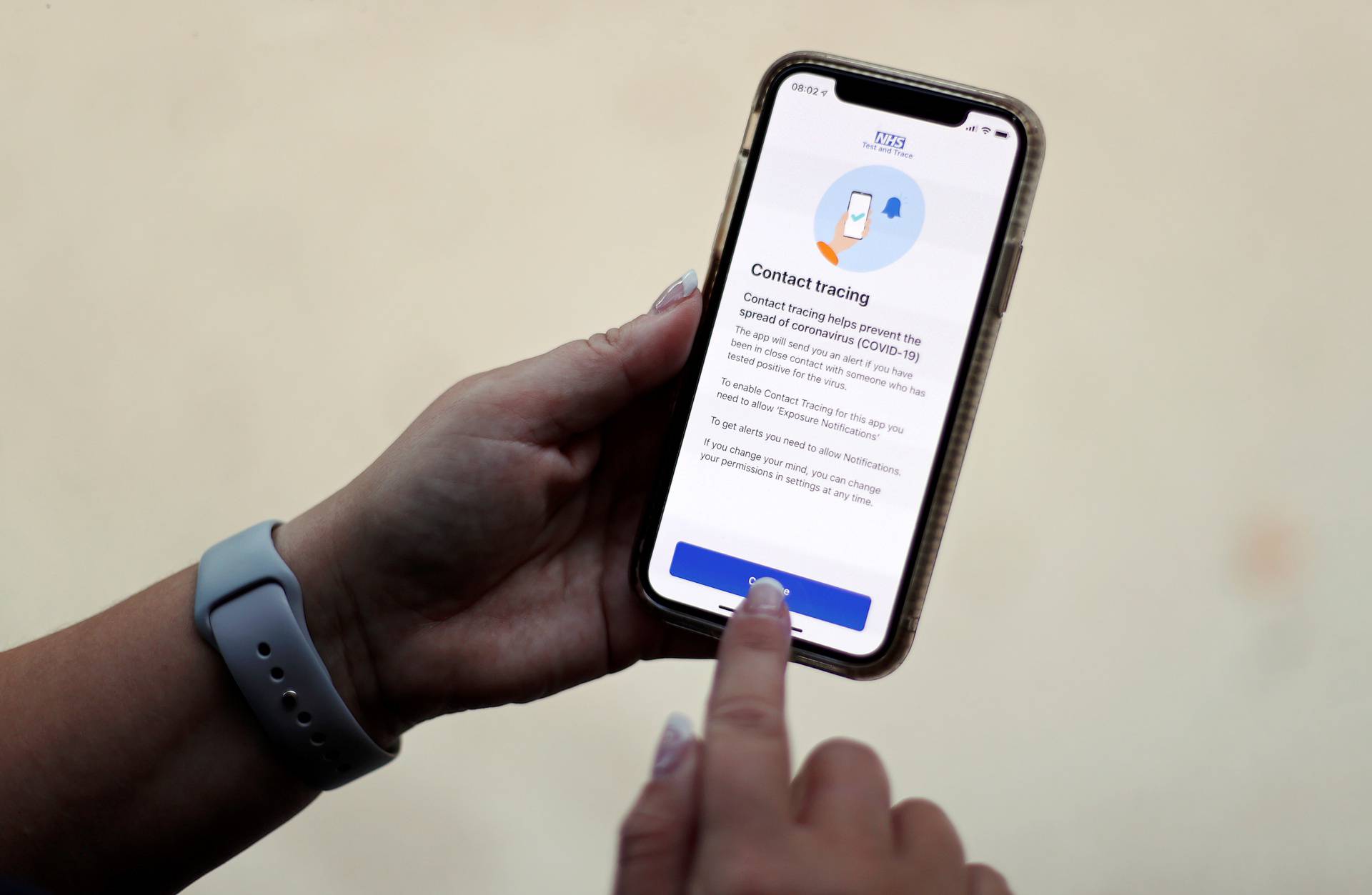 FILE PHOTO: Photo illustration of the NHS COVID-19 contact tracing app