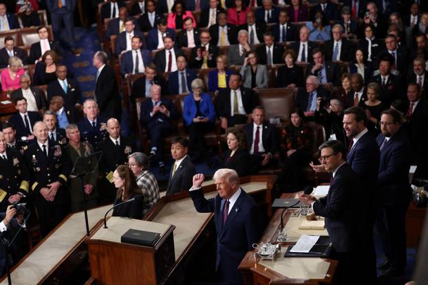 U.S. President Trump delivers a speech to a joint session of Congress