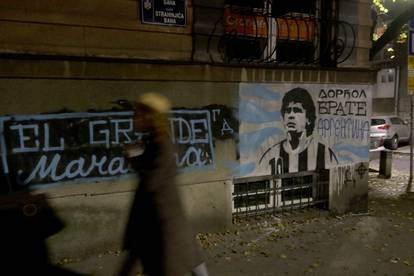 Beograd: Na Dorćolu osvanuo grafit posvećen Maradoni