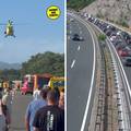 FOTO Kaos kod Svetog Roka na A1: Prekinut promet, &ccaron;etvero ozlije&dstrok;enih u naletu na cestare