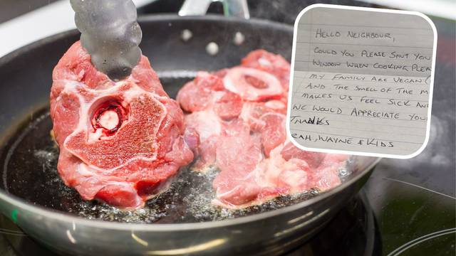 Vegani  šokirali susjede svojim zahtjevom: 'Zatvarajte prozore kad pravite meso. Loše nam je!'