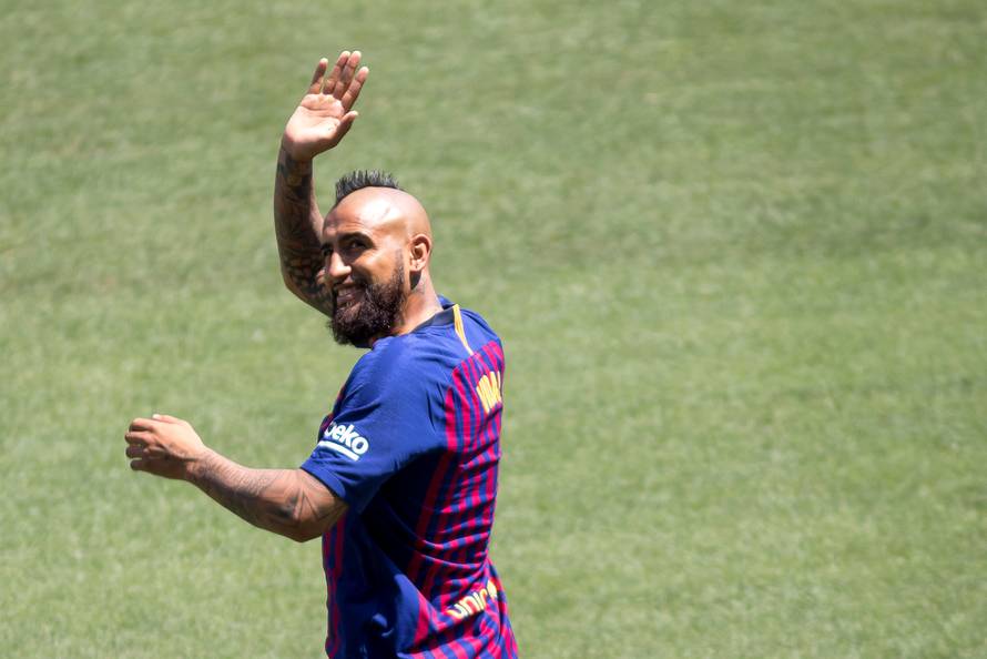 Soccer Football - FC Barcelona's Arturo Vidal Presentation