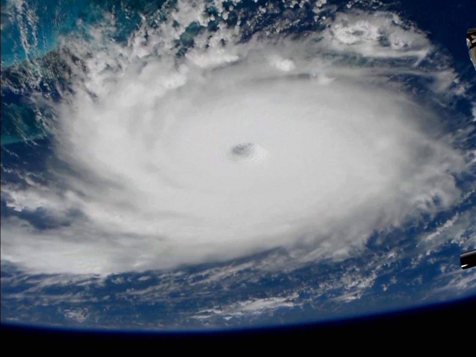 Hurricane Dorian is viewed from the International Space Station