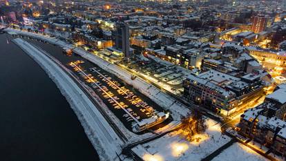 Pogled iz zraka na grad Osijek 