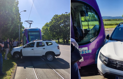 Na Maksimirskoj cesti u Zagrebu sudarili se auto i tramvaj, nema ozlijeđenih