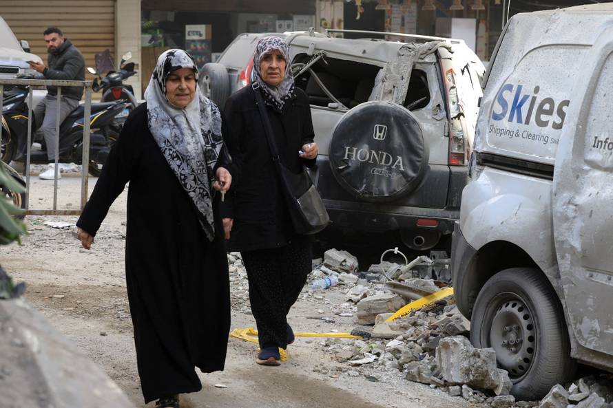 Aftermath of an Israeli strike, in Beirut