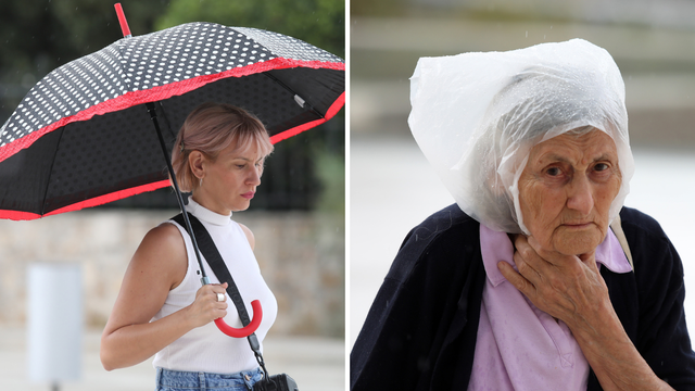 FOTO Kiša okupala šibenske ulice: Stigla nam je jesen